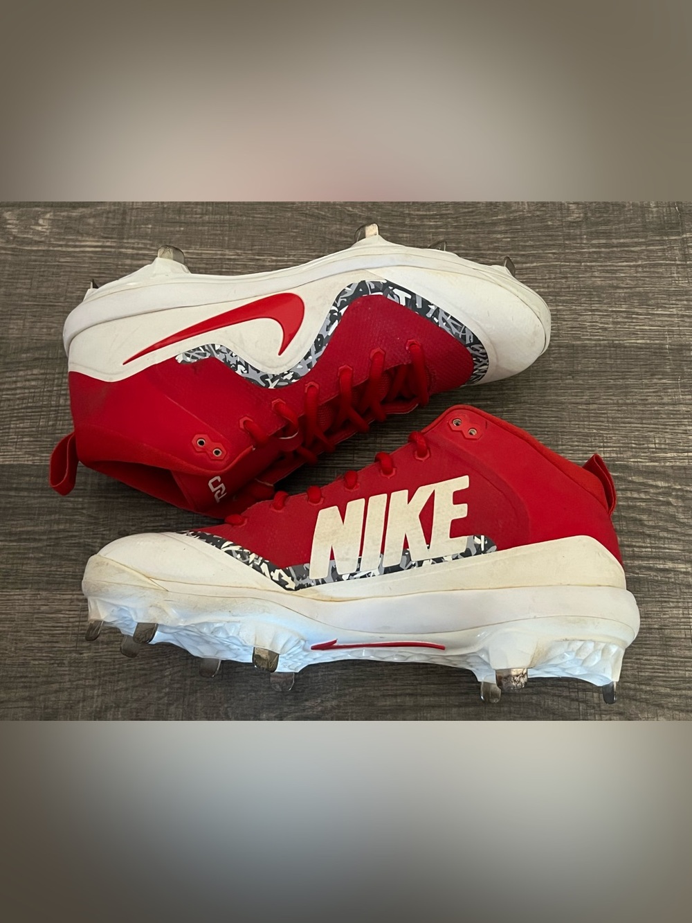 Nike Force Air Trout 4 PRO University Red Men's Baseball Metal Cleats